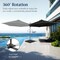 Best Choice Products 10ft 360° Rotating Cantilever Easy Auto Open Patio Umbrella w/ Solar LED Lights